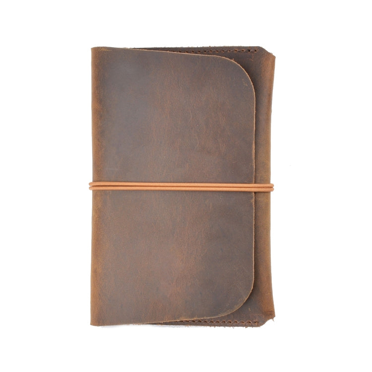 Crazy Horse Skin Passport Bag Document Holder Retro Boarding Pass Wallet Card Holder(Brown)