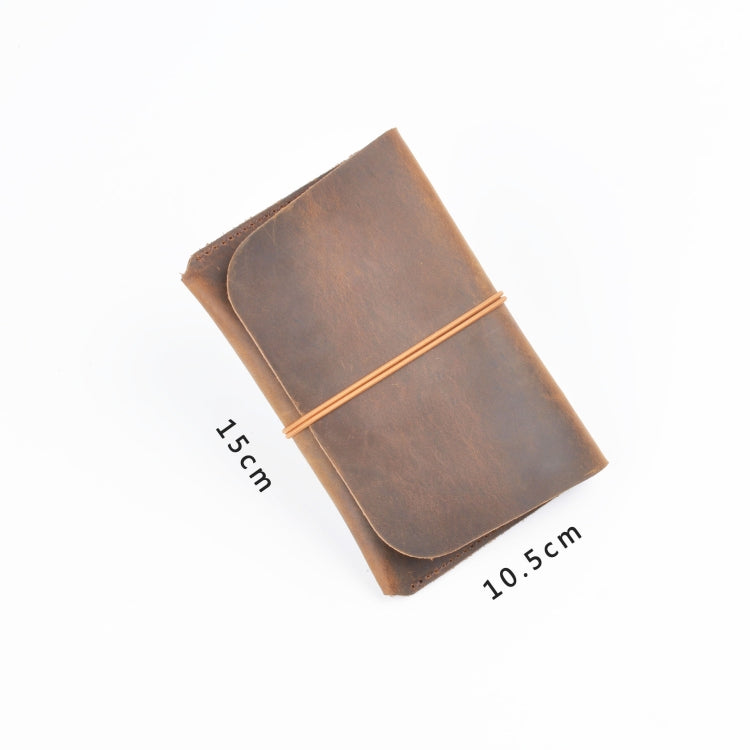 Crazy Horse Skin Passport Bag Document Holder Retro Boarding Pass Wallet Card Holder(Brown) - Card & Passport Bags by PMC TechLife | Online Shopping South Africa | PMC TechLife | Buy Now Pay Later Mobicred