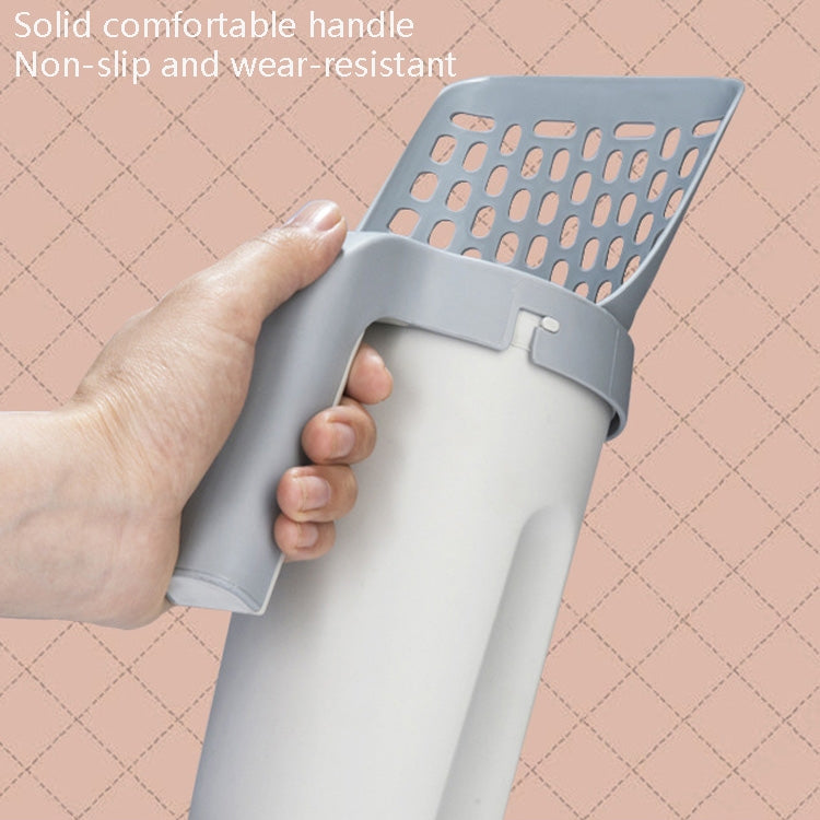 All-In-One Cat Litter Scoop Pet Toilet Picker Removable Portable Plastic Scoop(Gray White) - Pet Tools by PMC TechLife | Online Shopping South Africa | PMC TechLife