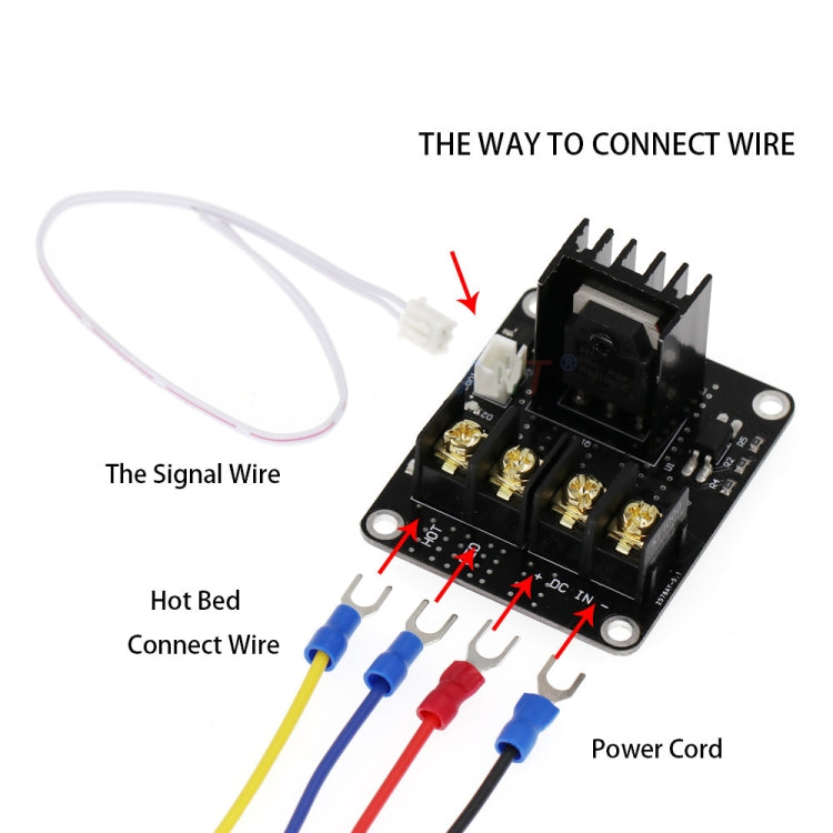 2 PCS/Set 3D Printer Heated Bed Power Expansion Module MOSFET Board for ANET A8 3D Printer - Parts by PMC TechLife | Online Shopping South Africa | PMC TechLife
