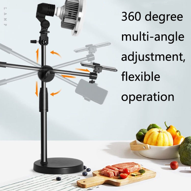 Mobile Phone Live Support Shooting Gourmet Beautification Fill Light Indoor Jewelry Photography Light, Style: 700W Mushroom Lamp + Stand