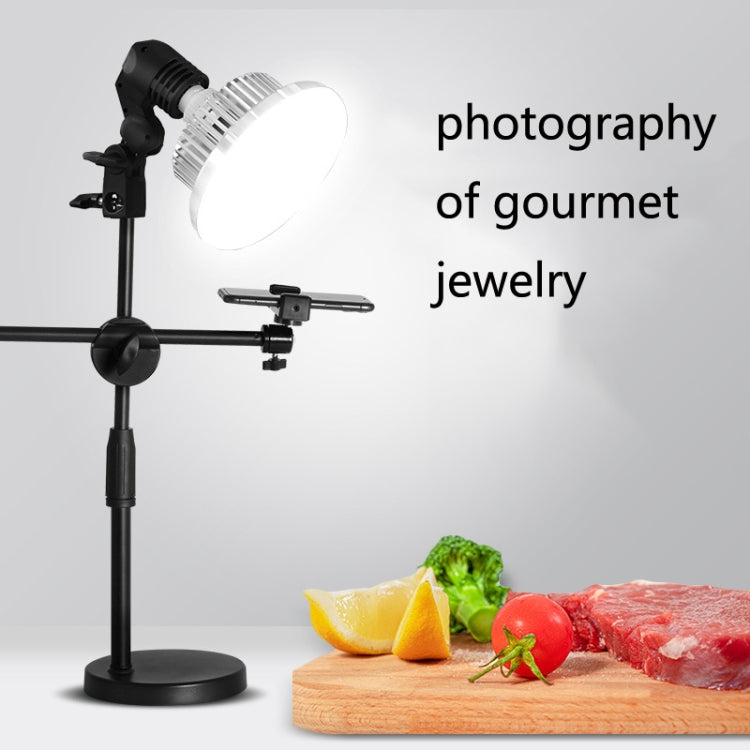 Mobile Phone Live Support Shooting Gourmet Beautification Fill Light Indoor Jewelry Photography Light, Style: 355W Mushroom Lamp + Stand + Overhead Stand - free shipping - PMC TechLife - Order now!