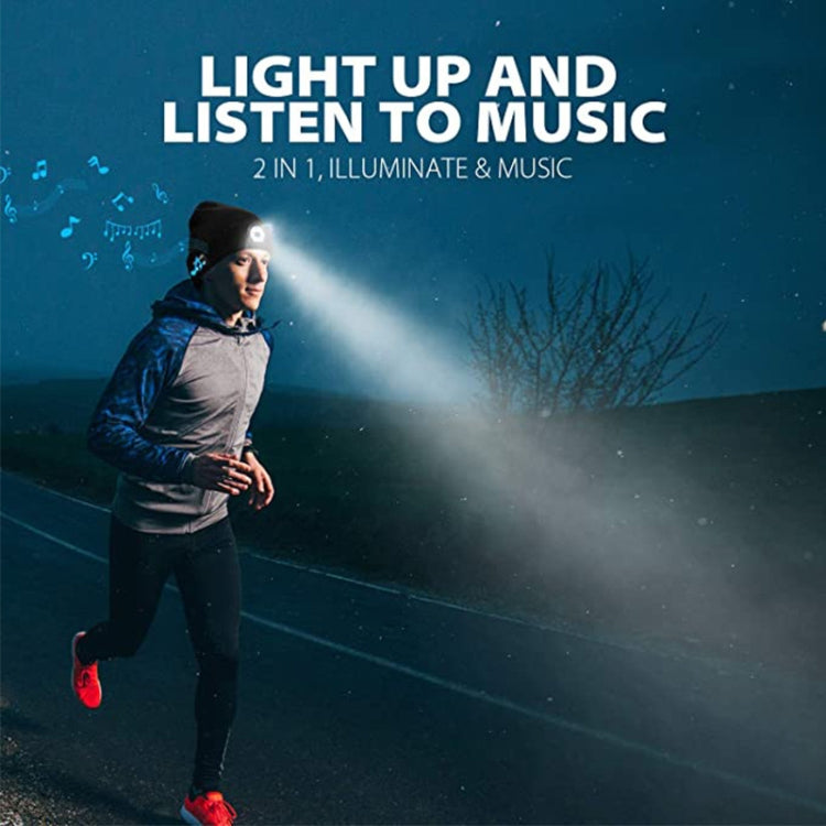 M1-BL LED Glowing Bluetooth Music Hat Wireless Call Night Running Hat(Navy) - Smart Hats by PMC Jewellery | Online Shopping South Africa | PMC Jewellery | Buy Now Pay Later Mobicred