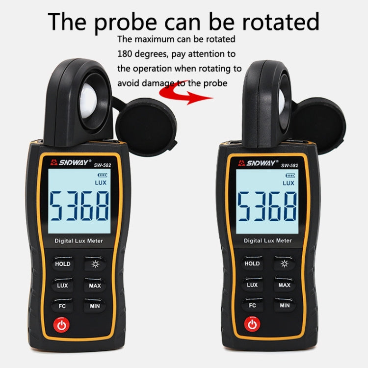 SNDWAY SW582 Handheld Digital Illuminance Meter High-Precision Digital Light Meter(SW582)