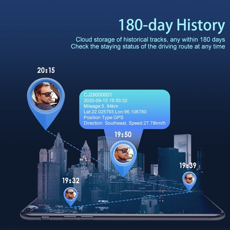 CJ280 GPS Locator Wireless Strong Magnetic Positioning Tracker, Specification: 2G 24000mAh - Car Tracker by PMC TechLife | Online Shopping South Africa | PMC TechLife