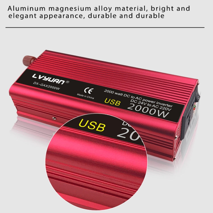 LVYUAN Car Inverter Dual USB Power Converter, Specification: 12V to 220V 2000W AU Plug
