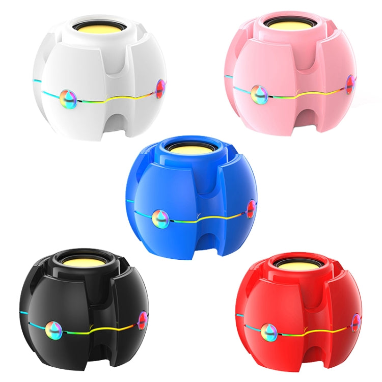 RGB Light Effect Gyro Shape Wireless Bluetooth Audio(Blue)