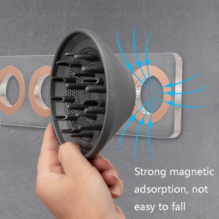JD01 Punch-Free Hange Acrylic Hair Dryer Storage Bracket For Dyson Hair Dryer(Transparent)