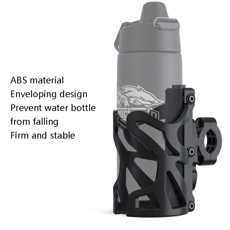 SMCP5456 Motorcycle Drink Holder Bicycle Cup Rack Kettle Frame Modified Accessories, Colour: With Pipe Clamp (Black)