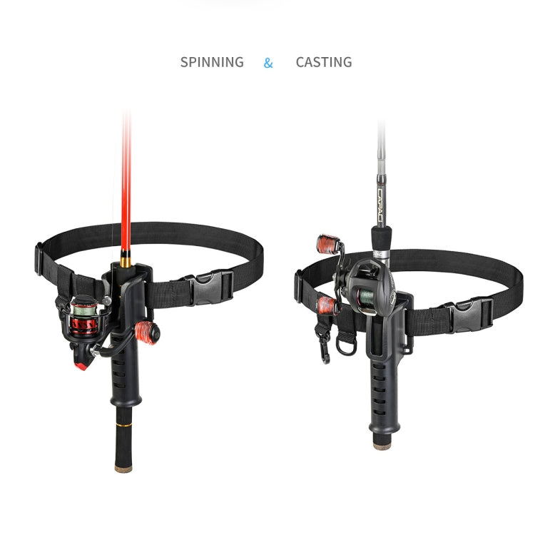 Fishing Rod Waist Belt Rod Holder Fishing Rod Waist Support(28157-B Black)