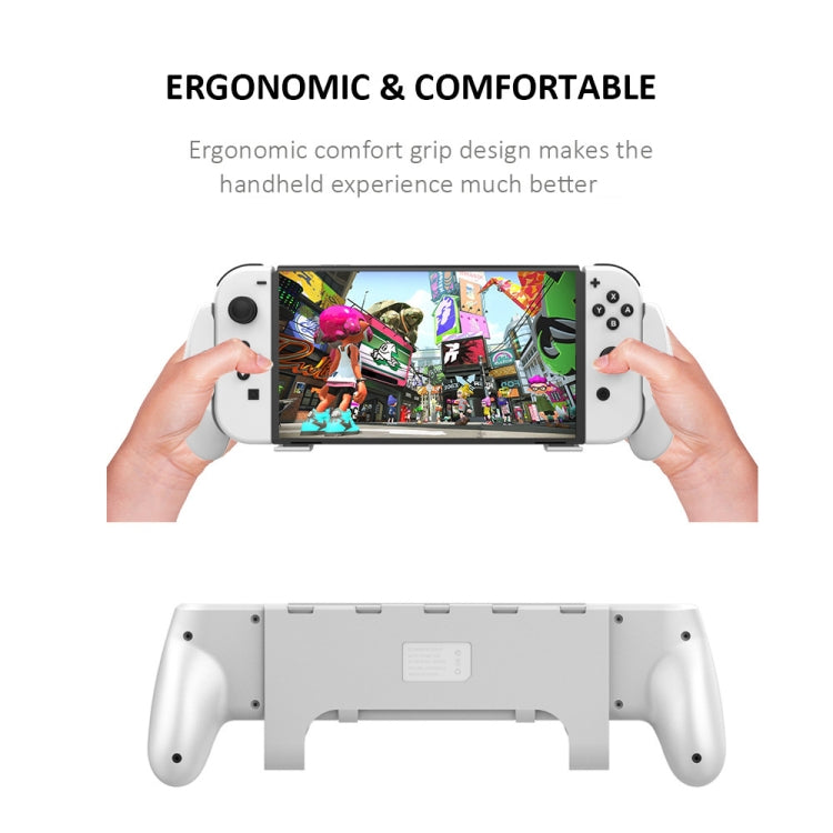 JYS NS218 Multifunctional Game Console Integrated Protective Case With Grip For Switch OLED(White) - free shipping - PMC Jewellery - Order now!