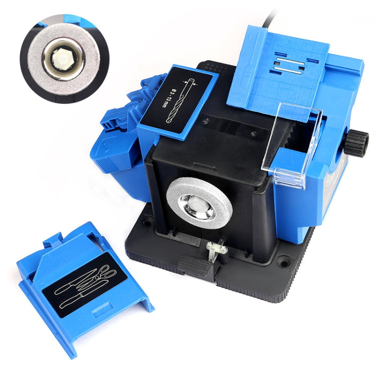 Electric Household Knife Sharpener Scissors Fruit Knife Drill Bit Sharpener(Blue EU Plug)