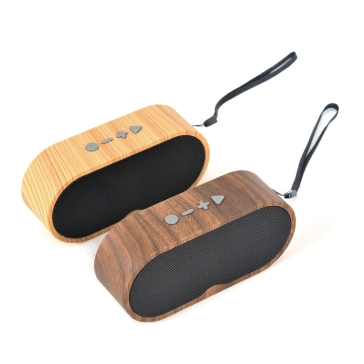 F3 Retro Wood-Grain Mini Bluetooth Speaker Support TF Card(Dark Grain)
