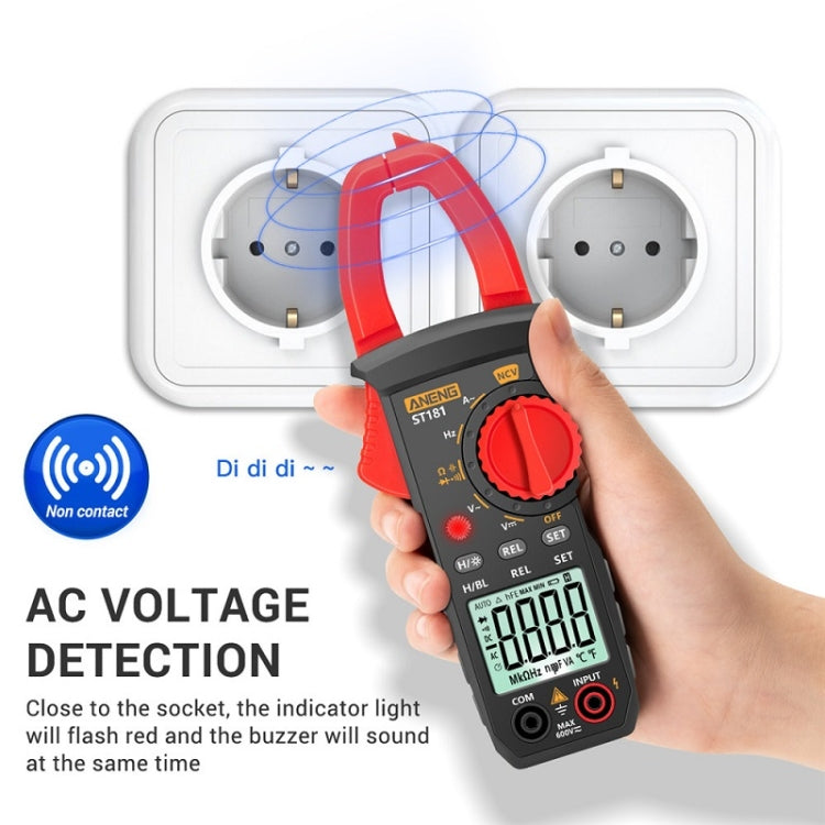 ANENG Intelligent Digital Backlit Clamp-On High-Precision Multimeter, Specification: ST183 6000-counts
