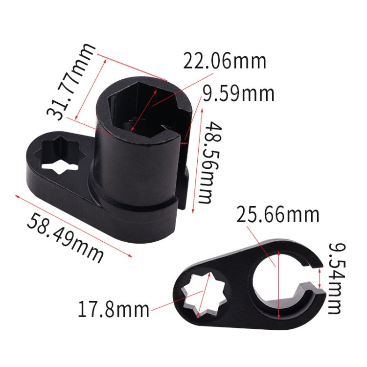 22mm Car Oxygen Sensor Sleeve Disassembly Wrench Tool(1/2 inch Plum Angle)