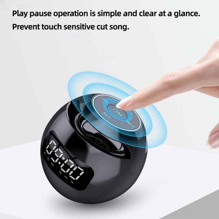 ZXL-G90 Portable Colorful Ball Bluetooth Speaker, Style: Clock Version (Pink)