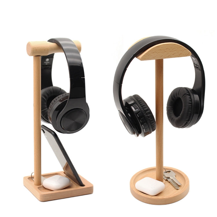 AM-EJZJ001 Desktop Solid Wood Headset Display Stand, Style: E - Anti-lost & Holder by PMC TechLife | Online Shopping South Africa | PMC TechLife