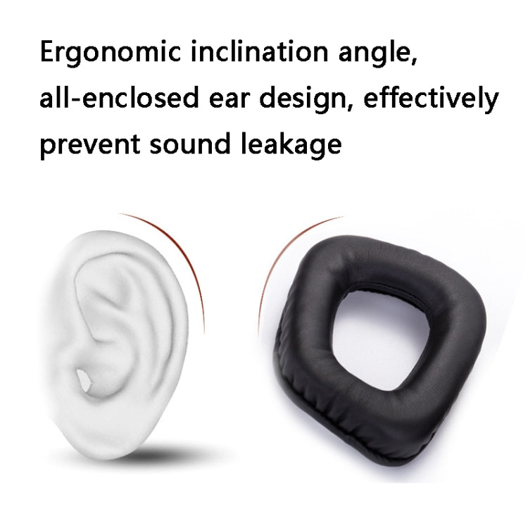 2 PCS Headset Sponge Earmuffs for Logitech G35 / G930 / G430 / F450(Black+Red)