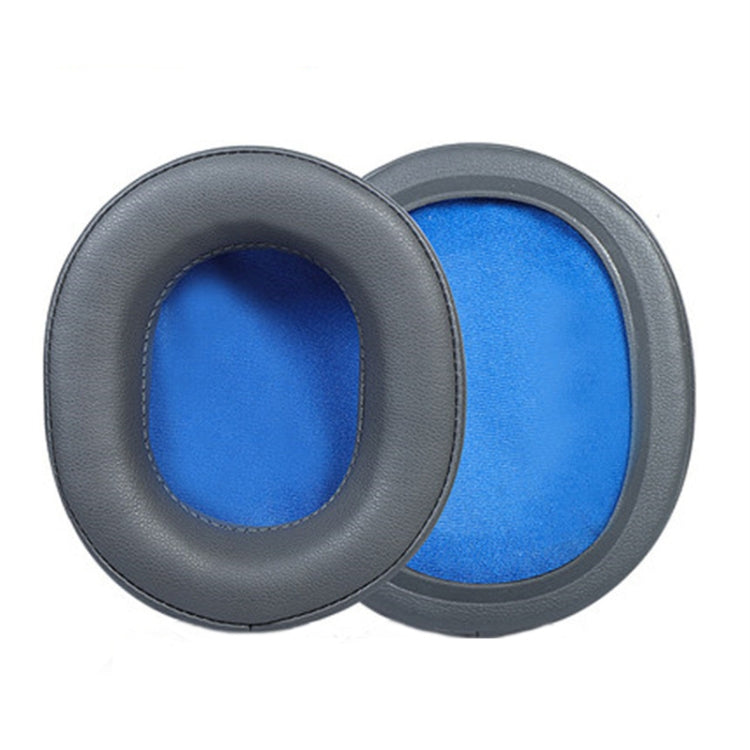 2 PCS Headset Protein Leather Earmuffs for Audio-Technica ATH-WS660BT(Gray+Blue)