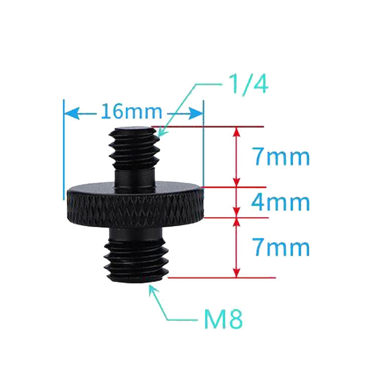 4 PCS Screw Adapter A27 1/4 Male to M8 Male Screw - by PMC Jewellery | Online Shopping South Africa | PMC Jewellery