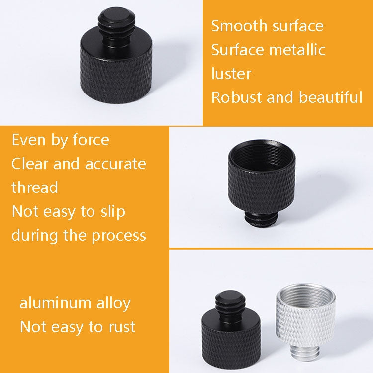 4 PCS 5/8 Female to 3/8 Male Adapter Screw(Silver) - by PMC Jewellery | Online Shopping South Africa | PMC Jewellery