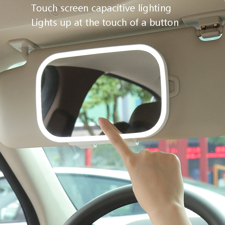 Car Sun Visor Makeup Mirror With LED Light(Pink) - Interior Mirrors by PMC TechLife | Online Shopping South Africa | PMC TechLife