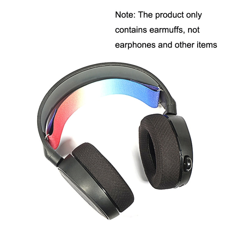 1 Pair Sponge Headset Pad for Steelseries Arctis Pro / Arctis 3 / 5 / 7(White Print Mesh) - Earmuff & Pad by PMC TechLife | Online Shopping South Africa | PMC TechLife