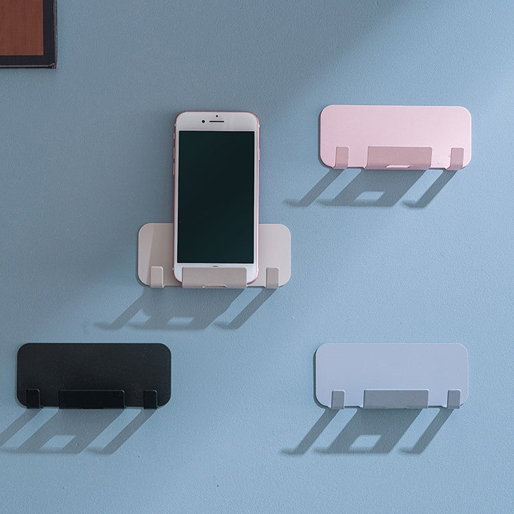 2 PCS Punch-Free Wall-Mounted Rack Mobile Phone Charging Holder(Pink)
