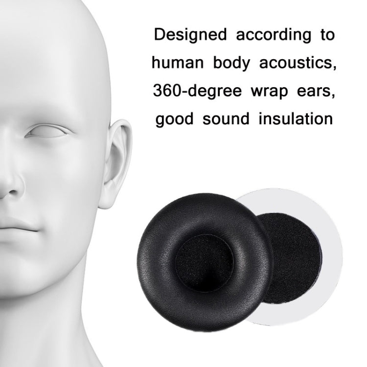 1 Pair Protein Skin Sponge Earphone Cover For Beyerdynamic T51P/T50P/T51I(Black) - Earmuff & Pad by PMC TechLife | Online Shopping South Africa | PMC TechLife