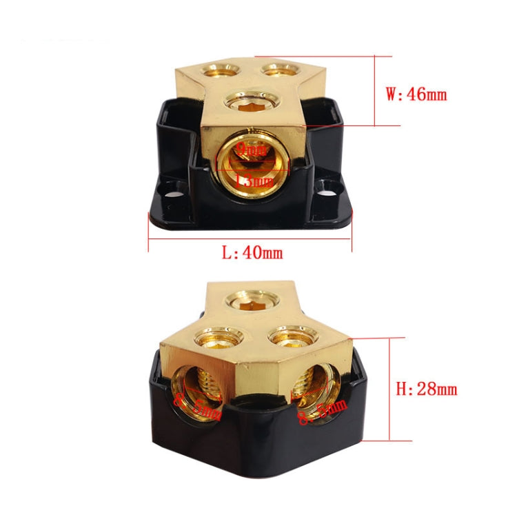DB31 Car Audio Amplifier Modified Insurance 1 Point 2 Splitter, Specification: Zinc Alloy