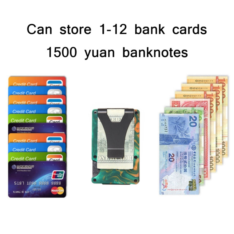RFID Anti-Degaussing Resin Ultra-Thin Card Holder(Green)