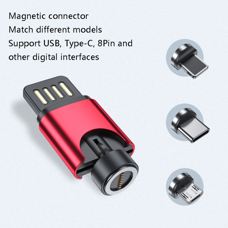 USB Portable Magnetic Adapter, Random Colors Delivery, Model: Data Function(3 in 1)
