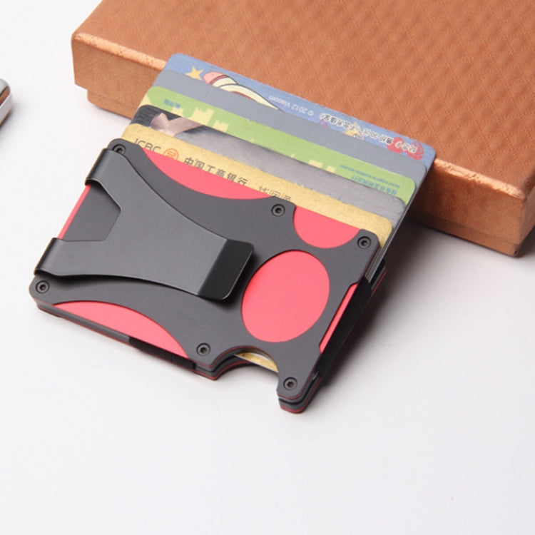 RFID Anti-Degaussing Anti-Theft Metal Wallet(Red)