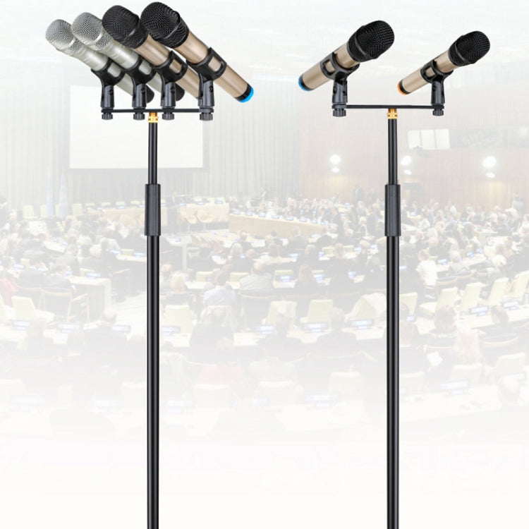 A18 Four-headed Microphone Clip Aluminum Pole Microphone Accessories