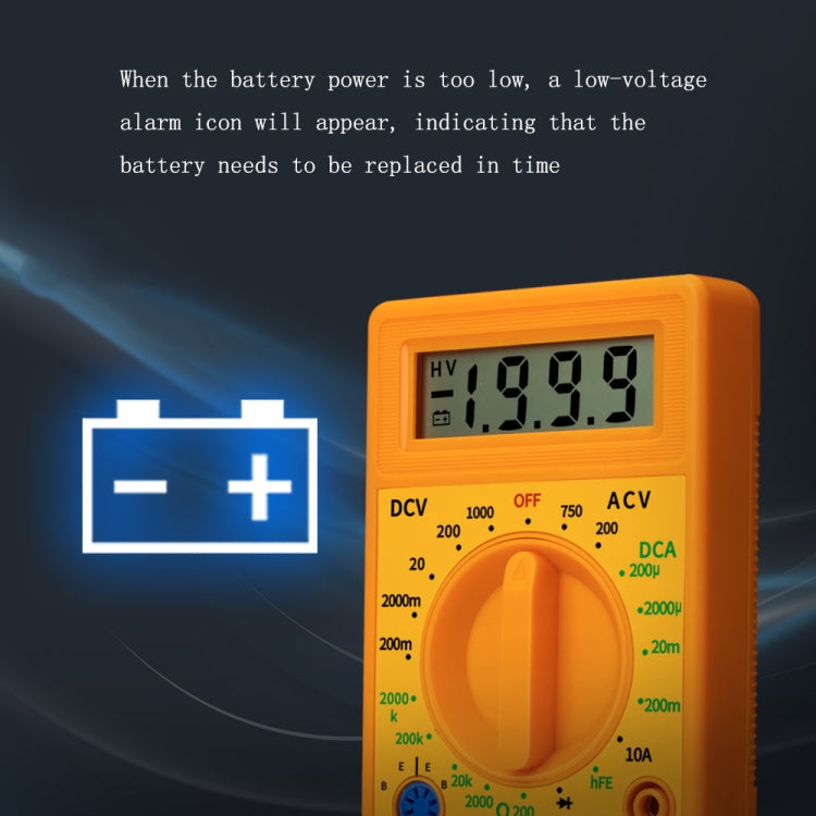 2 PCS ANENG DT830G Portable Digital Multimeter(Yellow) - free shipping - PMC Jewellery - Order now!
