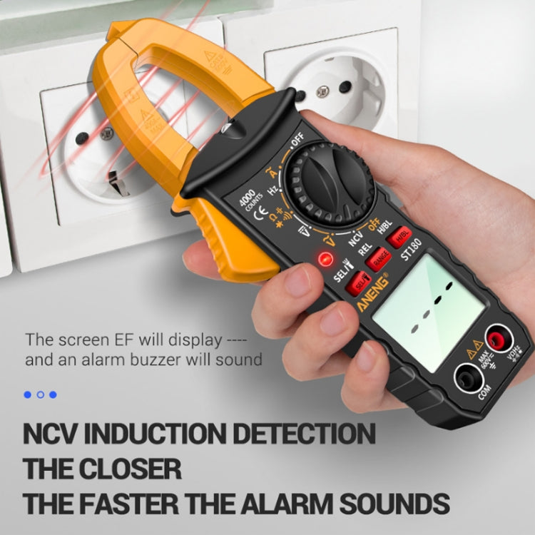 ANENG ST180 Digital Display Clamp AC & DC Intelligent Voltage Multimeter(Red) - Digital Multimeter by ANENG | Online Shopping South Africa | PMC TechLife | Buy Now Pay Later Mobicred