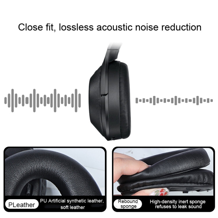 1 Pair PU Leather Earpads for Sony WH-1000XM4, Color: Black+Buckle