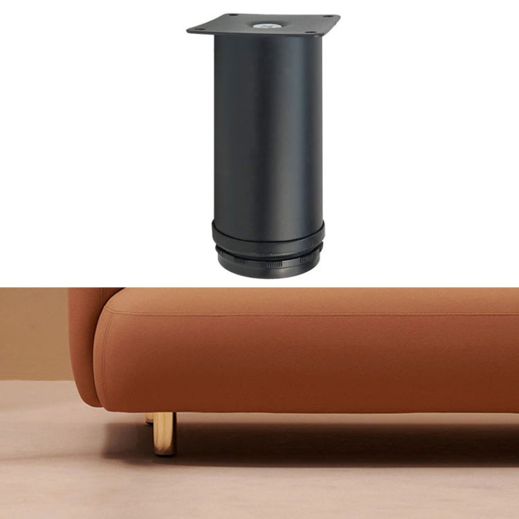 LH-OU050 Thickened Stainless Steel Furniture Support Legs, Height: 12cm(Matte Black)