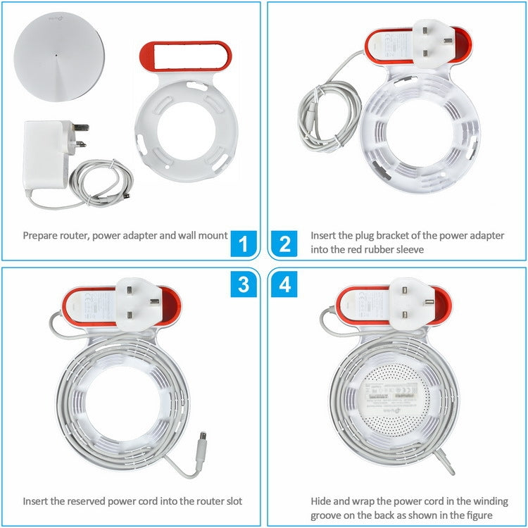 Router Wall Mount Bracket for TP-LINK DECO M5, Specification: For UK Plug(White) - free shipping - PMC TechLife - Order now!