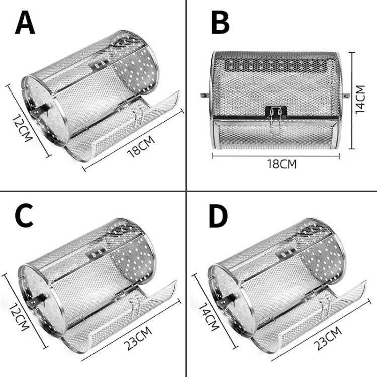 D Type 14 x 23cm Stainless Steel Roasting Cage Oven Peanut Chestnut Cage