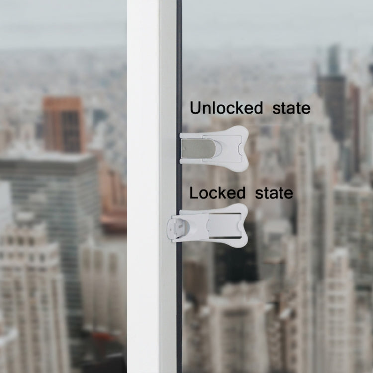 Children Sliding Rail Door And Window Safety Lock(White)