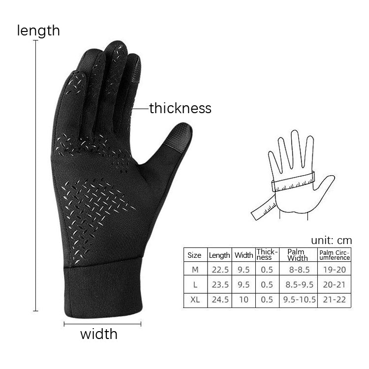 Outdoor Sports Velvet Anti-Slip Glove, Size: XL(Black) - Full Finger Gloves by PMC TechLife | Online Shopping South Africa | PMC TechLife