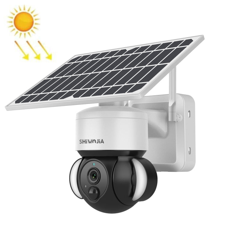 SHIWOJIA IP66 Water-resistant WiFi Solar Dome IP Camera, Support Two-way Audio & PIR Motion Detection & Night Vision & TF Card(1080P Graffiti Solar WiFi Version)