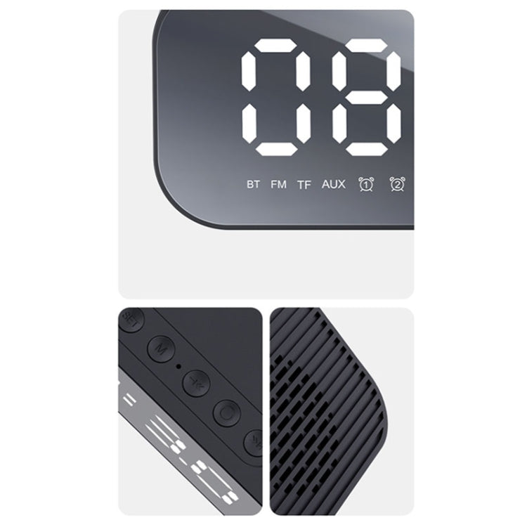 Havit M3 Subwoofer Mini Mirror Clock Bluetooth Speaker, Spsc: 1200mAh (Black) - Desktop Speaker by Havit | Online Shopping South Africa | PMC Jewellery | Buy Now Pay Later Mobicred