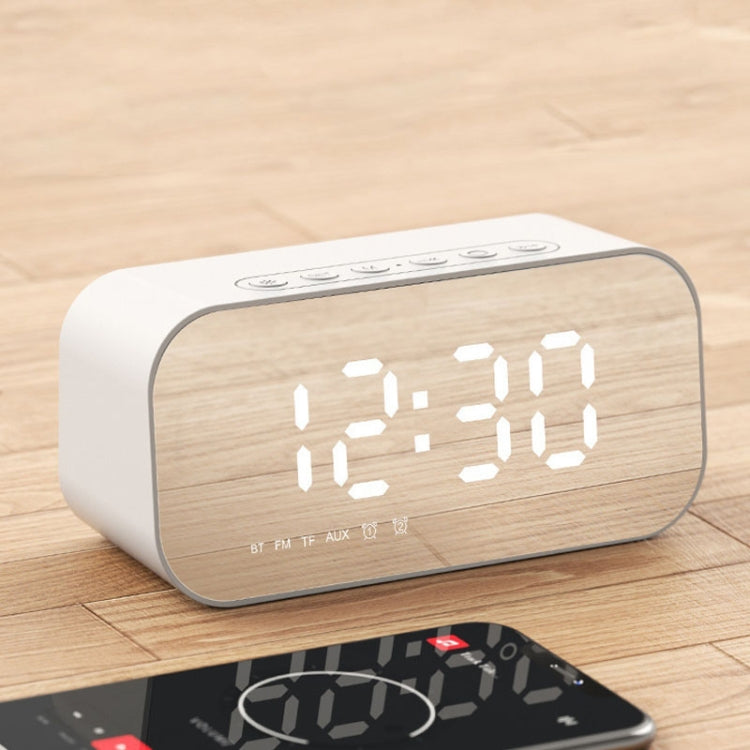 Havit M3 Subwoofer Mini Mirror Clock Bluetooth Speaker, Spsc: 1200mAh (White) - free shipping - PMC Jewellery - Order now!