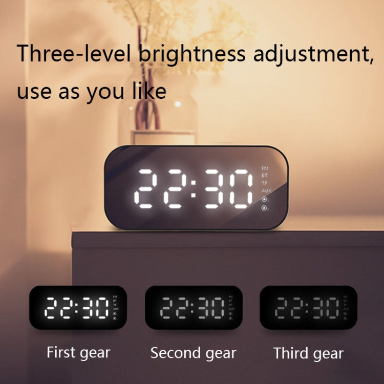Havit M3 Subwoofer Mini Mirror Clock Bluetooth Speaker, Spsc: 1200mAh (White) - free shipping - PMC Jewellery - Order now!