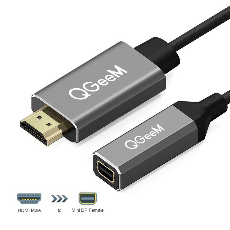 QGeeM QG-HD02 HDMI Single to Mini DP Converter(Silver Gray) - free shipping - PMC Jewellery - Order now!