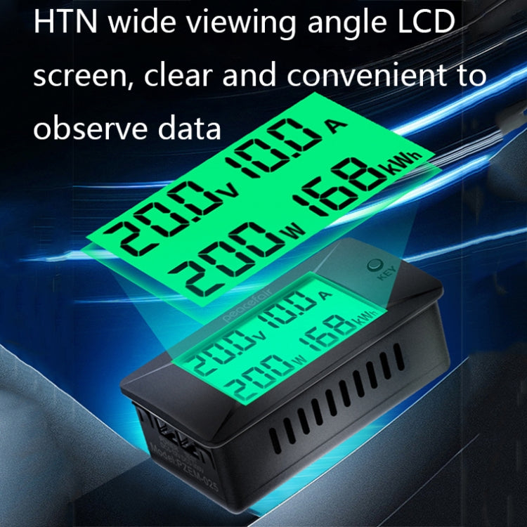 Peacefair PZEM-025 DC Multifunctional DC Digital Display Tester, Specification: 100A