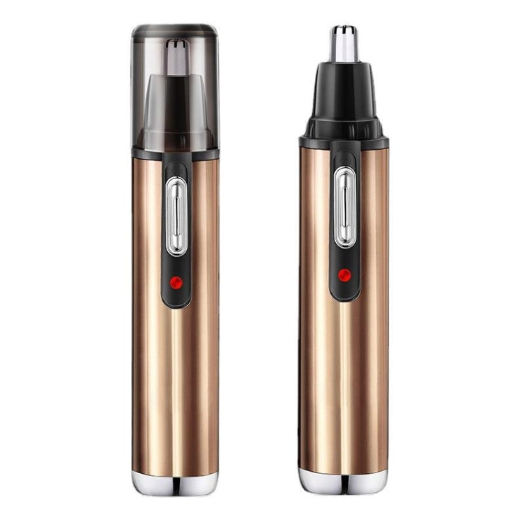 Electric Nose Hair Trimmer USB Rechargeable Eyebrow Trimmer Shaver( Gold)