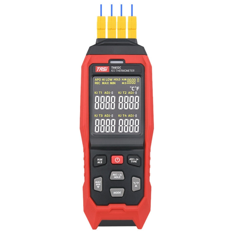 TASI Contact Temperature Meter K-Type Thermocouple Probe Thermometer, Style: TA612C 4 Channels - free shipping - PMC Jewellery - Order now!